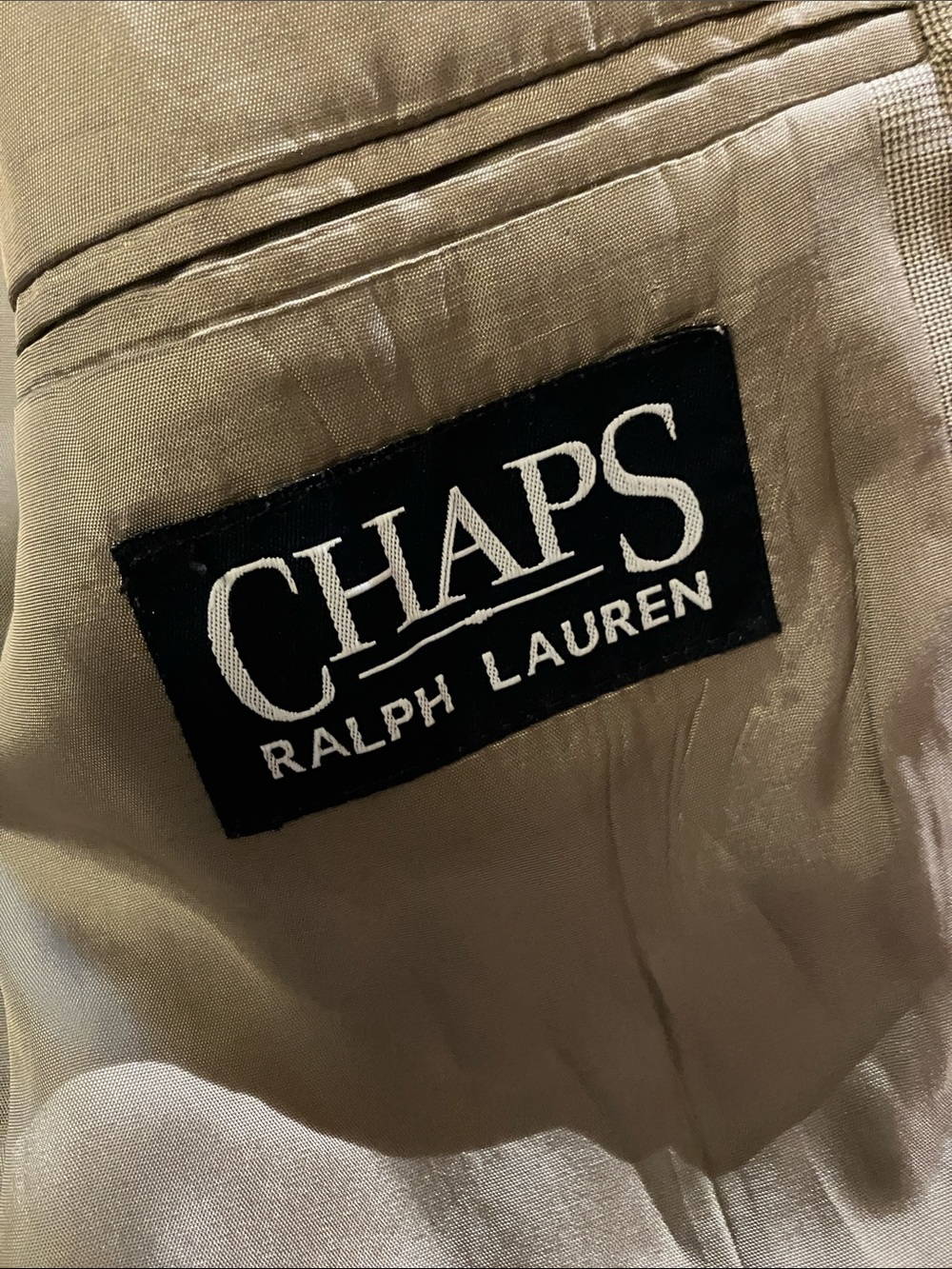 Chaps Ralph Lauren wool & cashmere vintage camel plaid sports jacket 40R - Picture 8 of 16